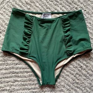 Kortni Jeane KJ Encore Emerald Green High-Waisted Bikini Bottoms